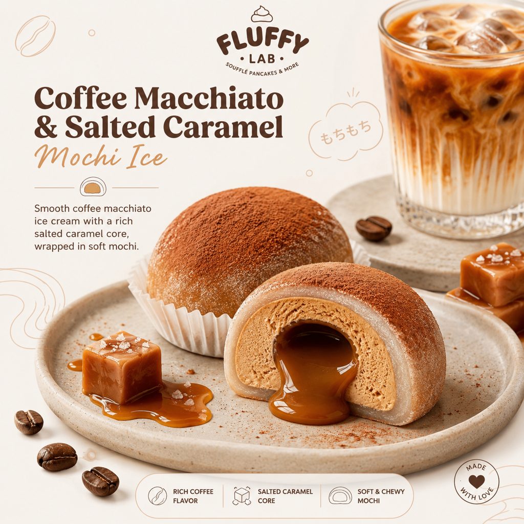 Coffee Macchiato & Salted Caramel Mochi Ice